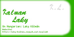 kalman laky business card